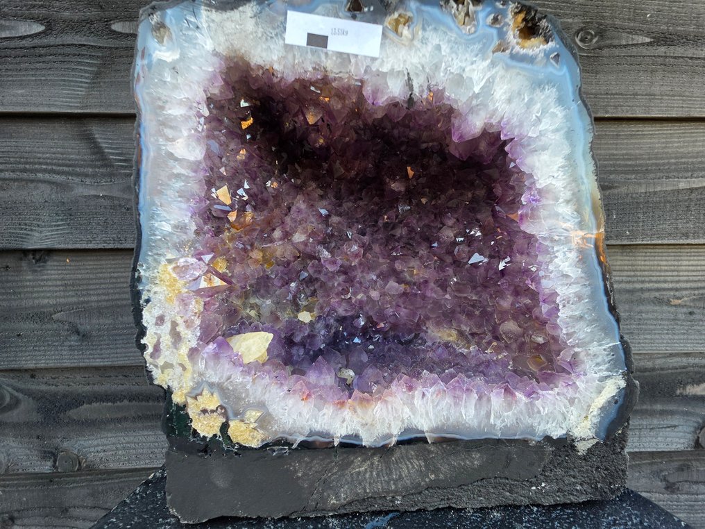 Nessuna riserva - Grande geode di ametista Amethyst - Altezza: 26.5 cm - Larghezza: 25.5 cm- 13.51 kg #4.3