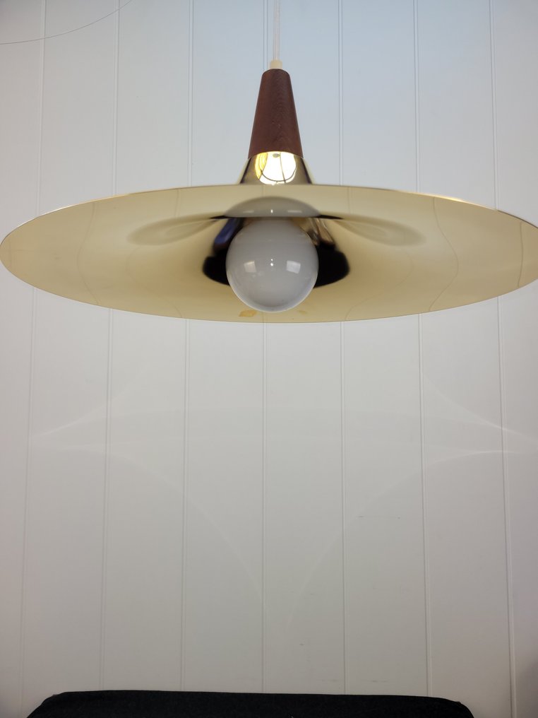 吸顶灯 - 吊灯郁金香灯 - 金属, 柚木 #1.0