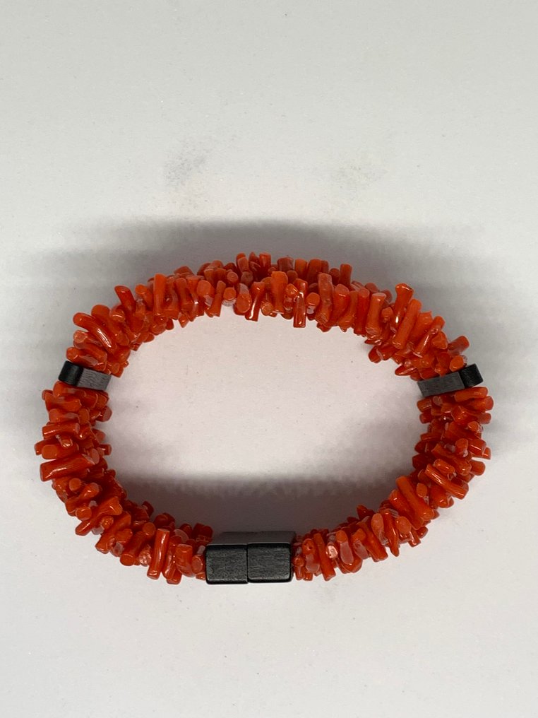Corail rouge - Argent - Bracelet - Bracelet en corail #3.2
