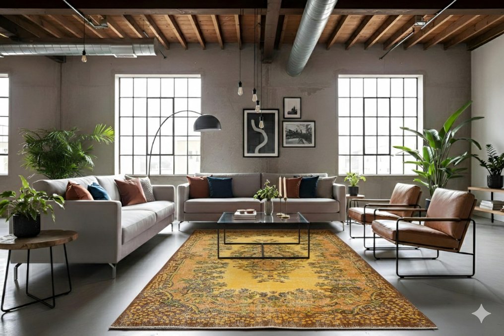 Κίτρινο 'Gold' κλασικό - Χαλί - 285 cm - 175 cm - με πιστοποιητικό #4.3