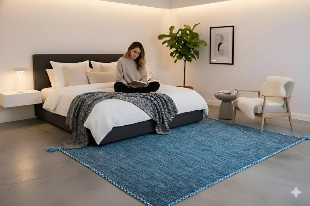 Modernes Blau - Teppich - 200 cm - 140 cm - unbenutzter Zustand #2.1