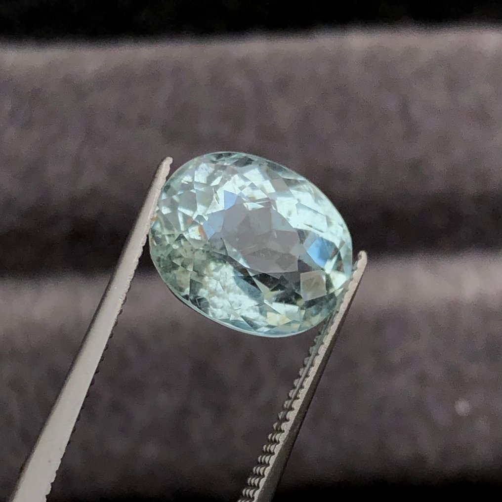 Zonder minimumprijs - 1 pcs  Blauw Aquamarijn  - 3.67 ct - nternational Colored Gemstone Association (ICA GemLab) #3.2