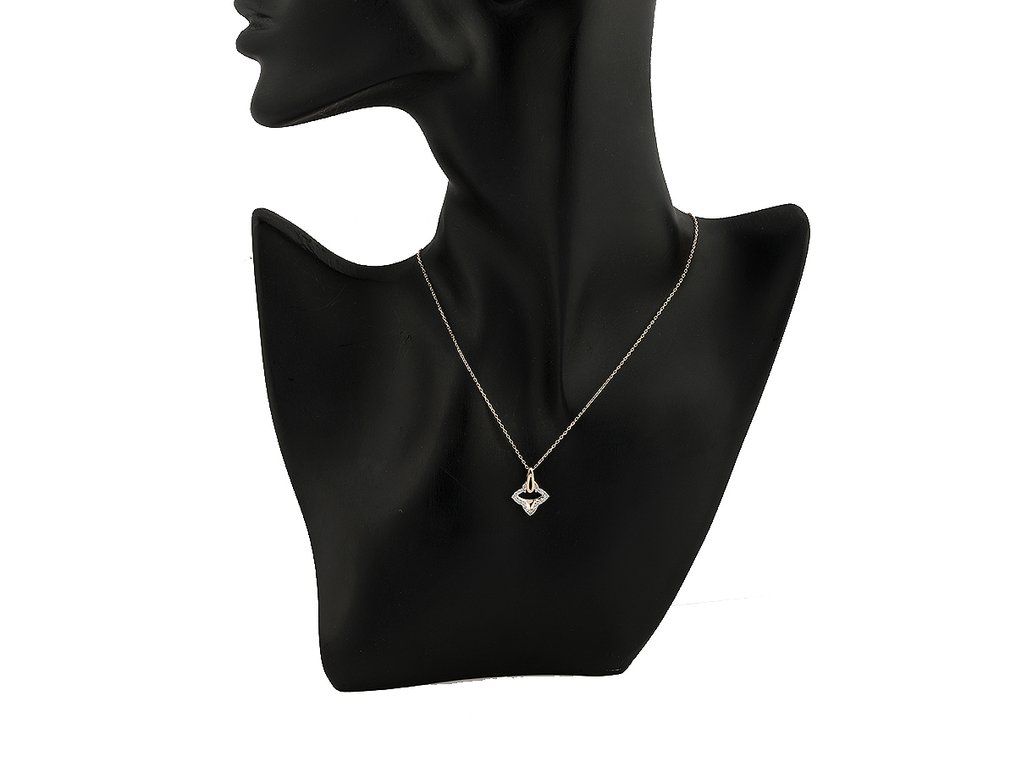 Κολιέ με μενταγιόν - 14 καράτια Κίτρινο χρυσό - 0.12ct. tw. Διαμάντι (Φυσικό) #2.1