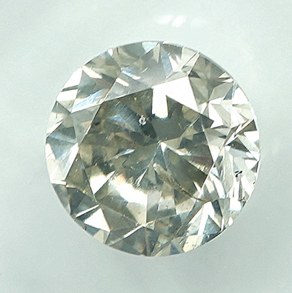 1 pcs Timantti  (Luonnonvärinen)  - 1.03 ct - Pyöreä - Faint Kellertävä Harmaa - I1 - Jalokivitodistus, Antwerpen (GRA) #3.2