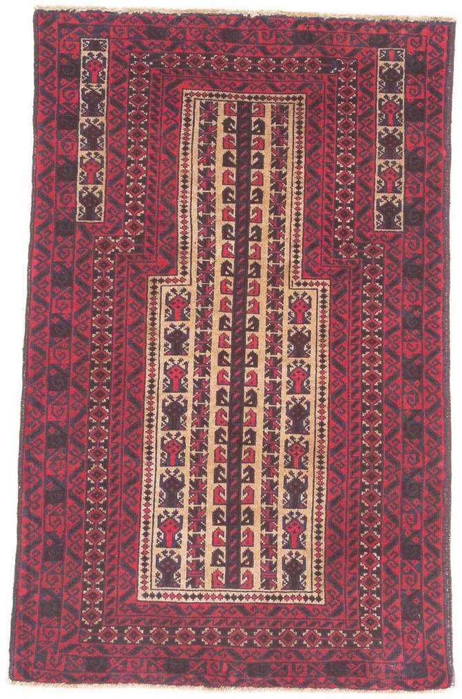 Teppich - 130 cm - 82 cm - Baluchi Afghanen #1.0