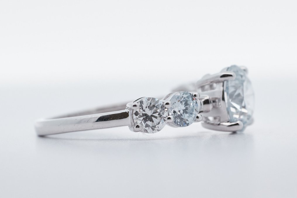 Ei pohjahintaa - Sormus - 14 kt. Valkokulta -  2.31ct. tw. Timantti (Laboratoriossa kasvatettu) - Timantti #2.1