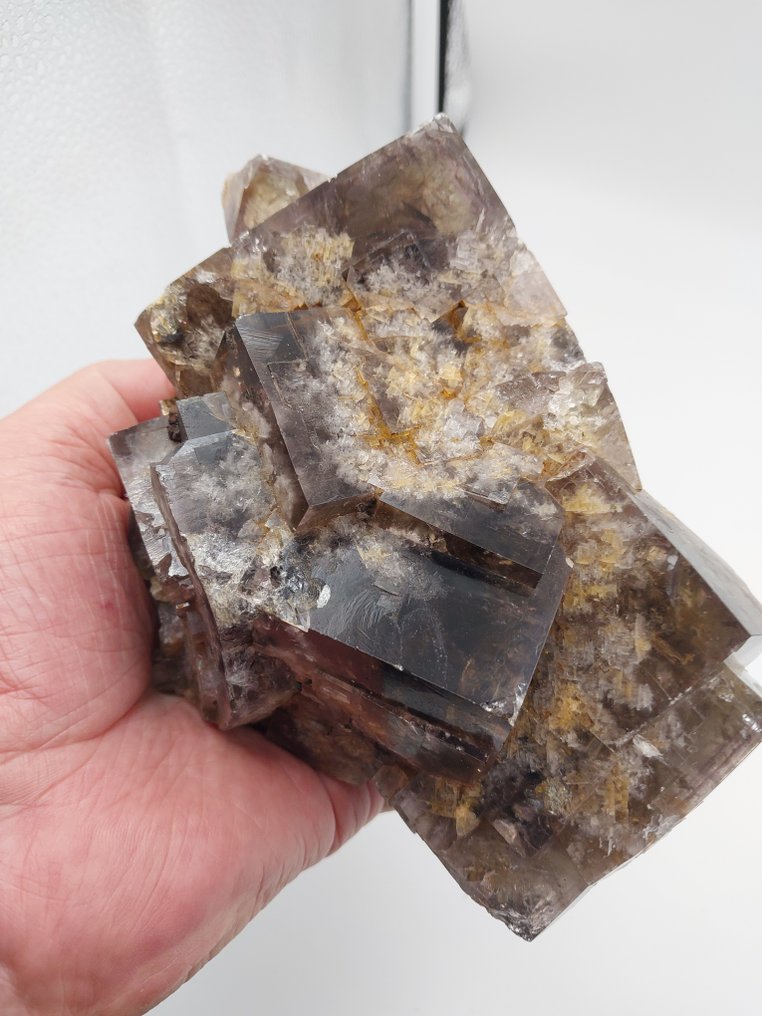 Fluoryt Kryształy - Wysokość: 160 mm - Szerokość: 90 mm- 1595 g - (1) #4.3