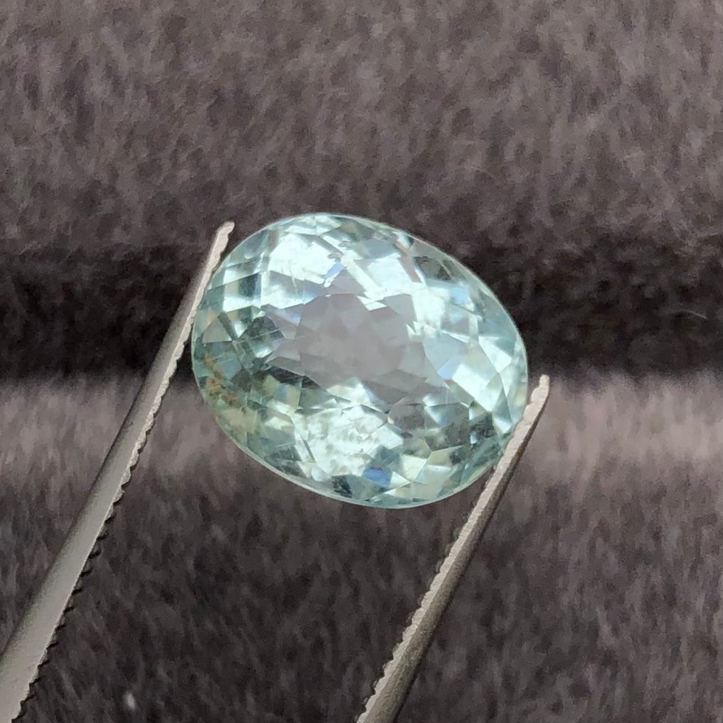 Zonder minimumprijs - 1 pcs  Blauw Aquamarijn  - 3.67 ct - nternational Colored Gemstone Association (ICA GemLab) #1.0
