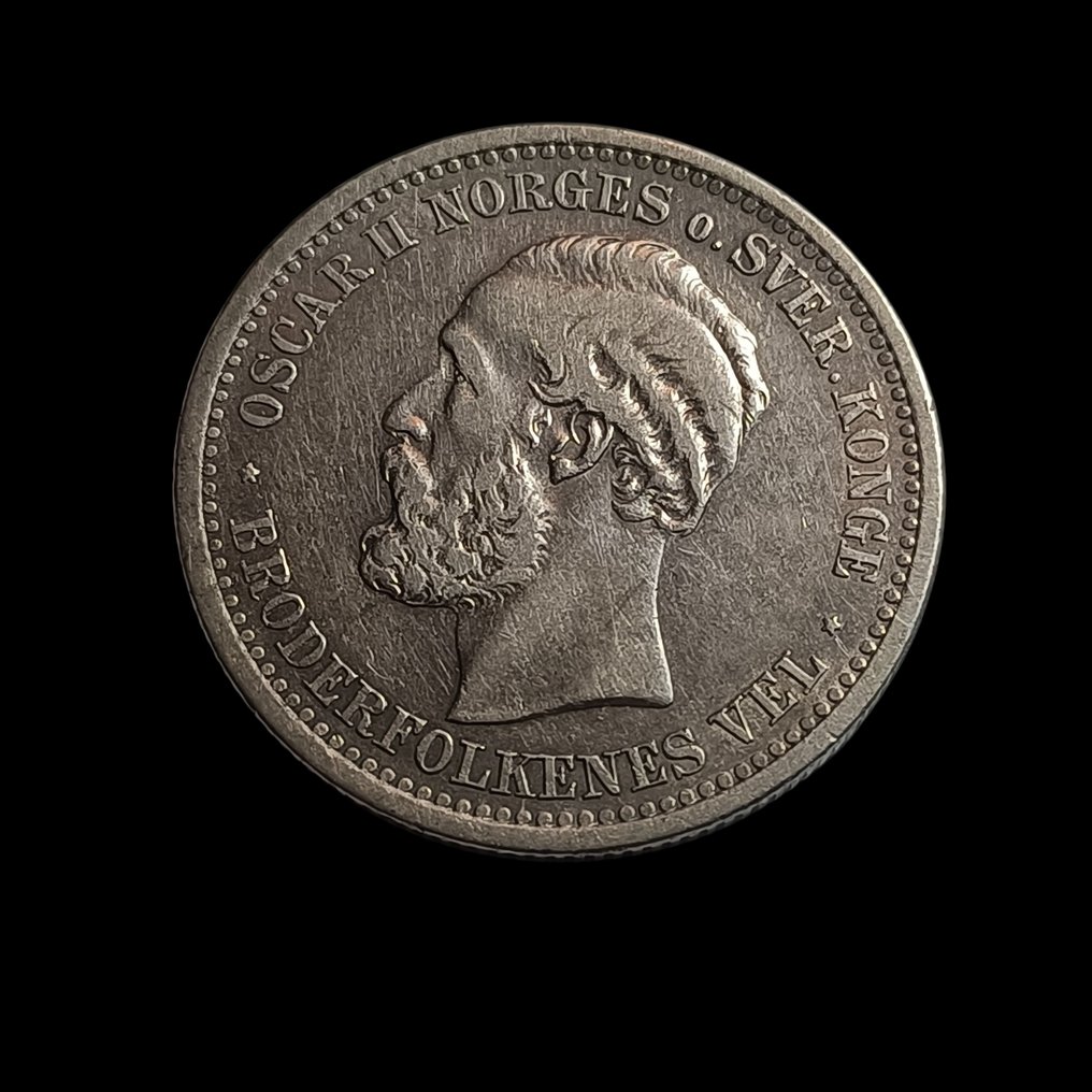 Norway. Oscar II. 1 Krone 1904 / Key date - last year low mintage #3.2