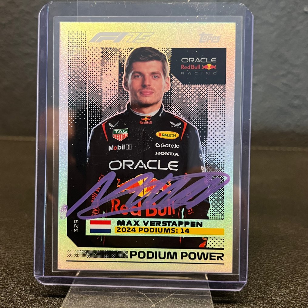 Red Bull Racing - Topps 329 Podium Power Signed Signed - Max Verstappen - 2025 - Trading Card #3.2