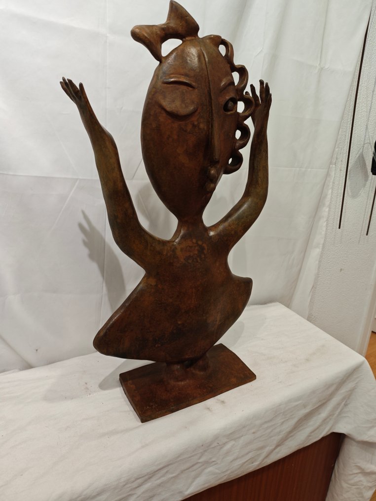 Juan García Ripollés (1932) - 雕塑, Danzarina - XL - 70 cm - 黄铜色 - 1980 #2.1