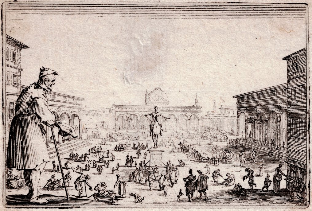 Jacques Callot (1592-1635) - Beggar at Piazza Annunziata in Florence #1.0