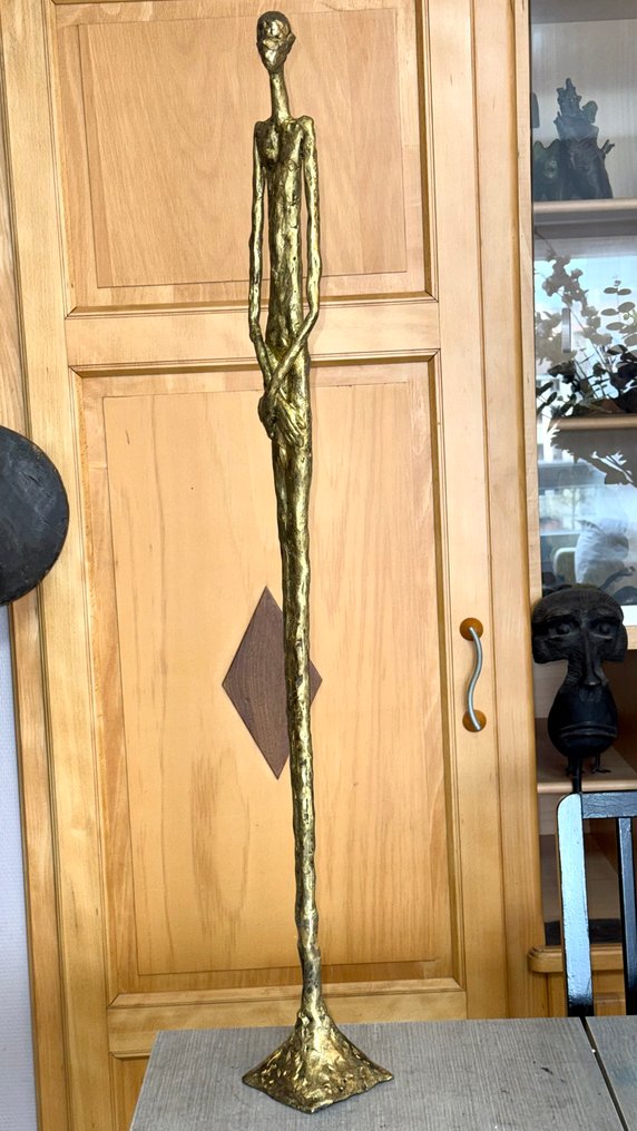 Abdoulaye Derme - 雕塑, Homme élancée - 101 cm - 镀金青铜 #4.3