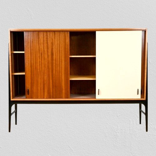 Belform - Alfred Hendrickx - Μπουφές - Μαόνι ξύλο λαμινάτο και λευκό βινύλιο - υψηλό ντουλάπι #1.0