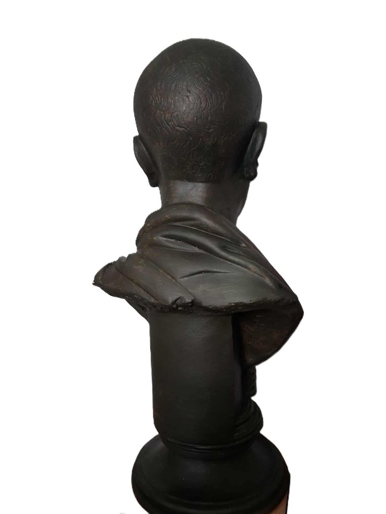 Buste, Gaius Iulius Caesar (100-44 BD) / Green Berlin Cesar - 55 cm - Albast, Brons #4.3