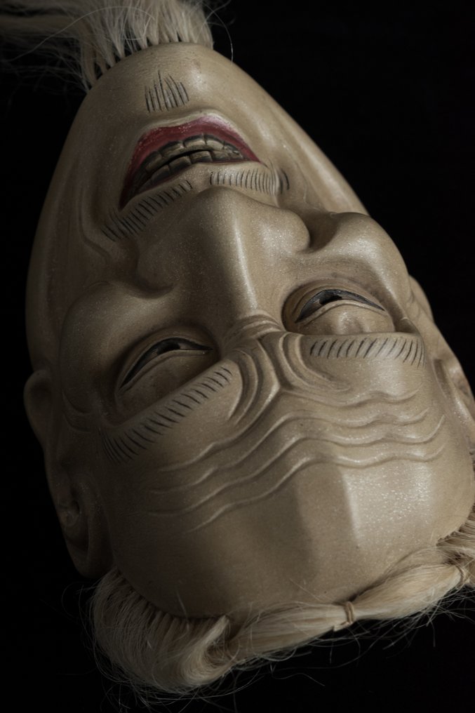 日本能乐面具 - 木 - 石王尉 - 精神 (没有保留价) #3.2