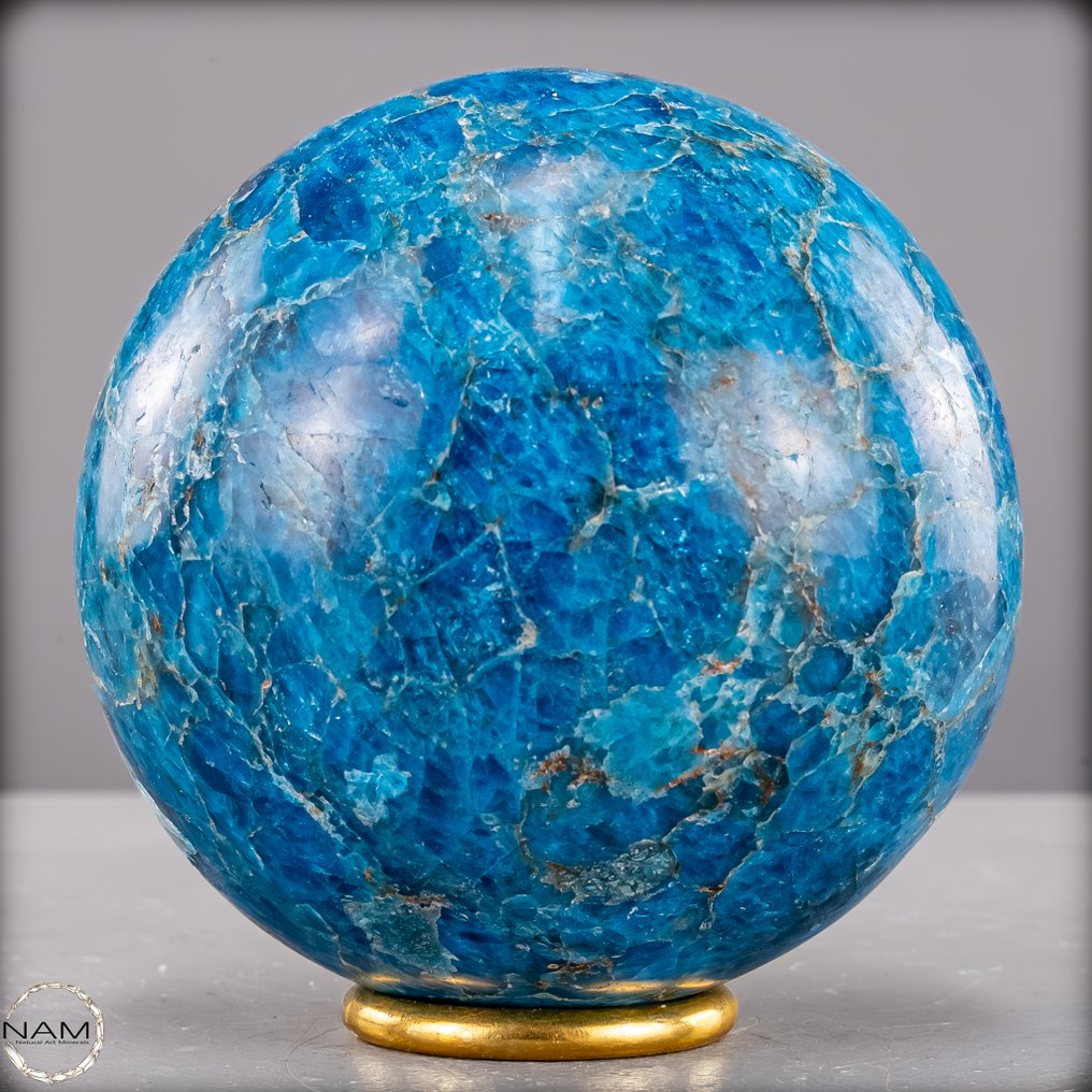 Natural Sparkling Blue Apatite Sphere- 1606.35 g #1.0