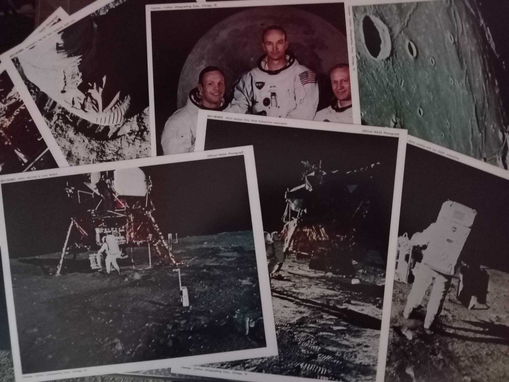 NASA - (7) x Vintage 1969 Apollo 11 moon landing lithographs #1.0