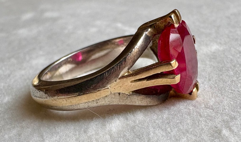 Ring - 19.2 kt. Yellow gold, Silver #2.1