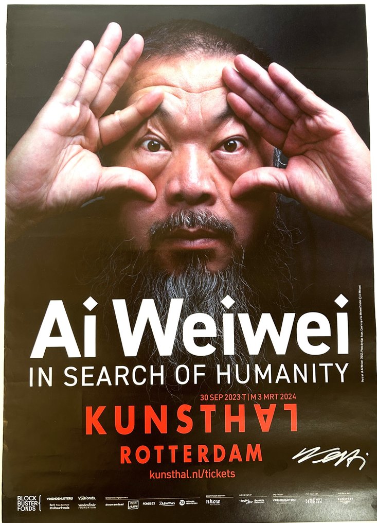Ai Weiwei - exhibition poster, originally signed. - 2020s #1.0