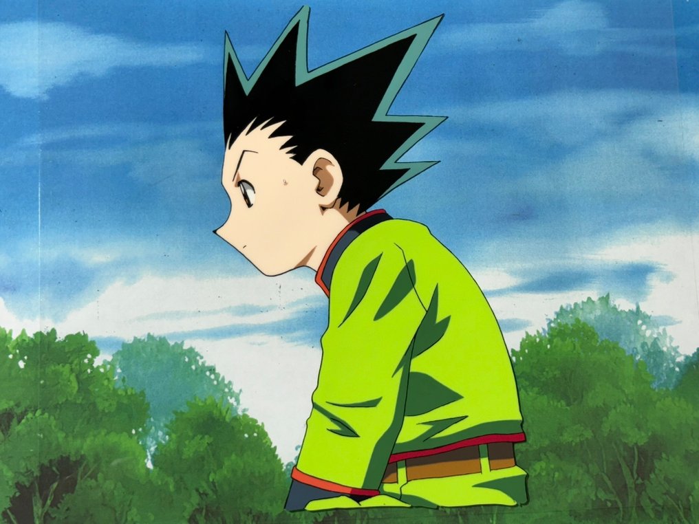Nippon Animation - Gon Freecss 制作的动画原画，带有复制背景 - Hunter x Hunter (1999-2001) #2.1