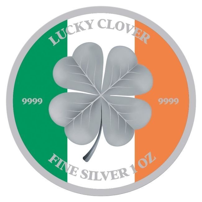 1 Troy Ounce - Ασημί .999 - 2023 1 oz Niue Lucky Clover Irish Flag Silver Coin - With certificate (χωρίς τιμή ασφαλείας) #1.0