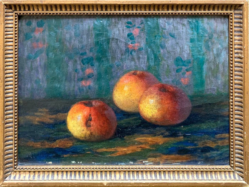 Attribué à Edmond Lesage, 1924 - Pommes dans un intérieur Nabi #1.0