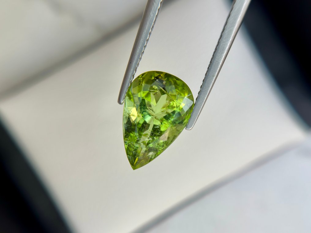 No Reserve Price - 1 pcs Green Tourmaline paraiba - 4.78 ct - Bellerophon Gemlab - B53262 #1.0