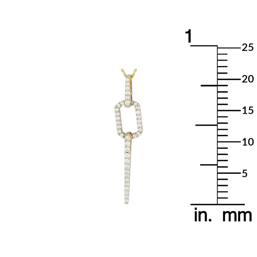 项链 - 14K包金 黄金 - 0.25ct. tw. 钻石 (天然) #4.3