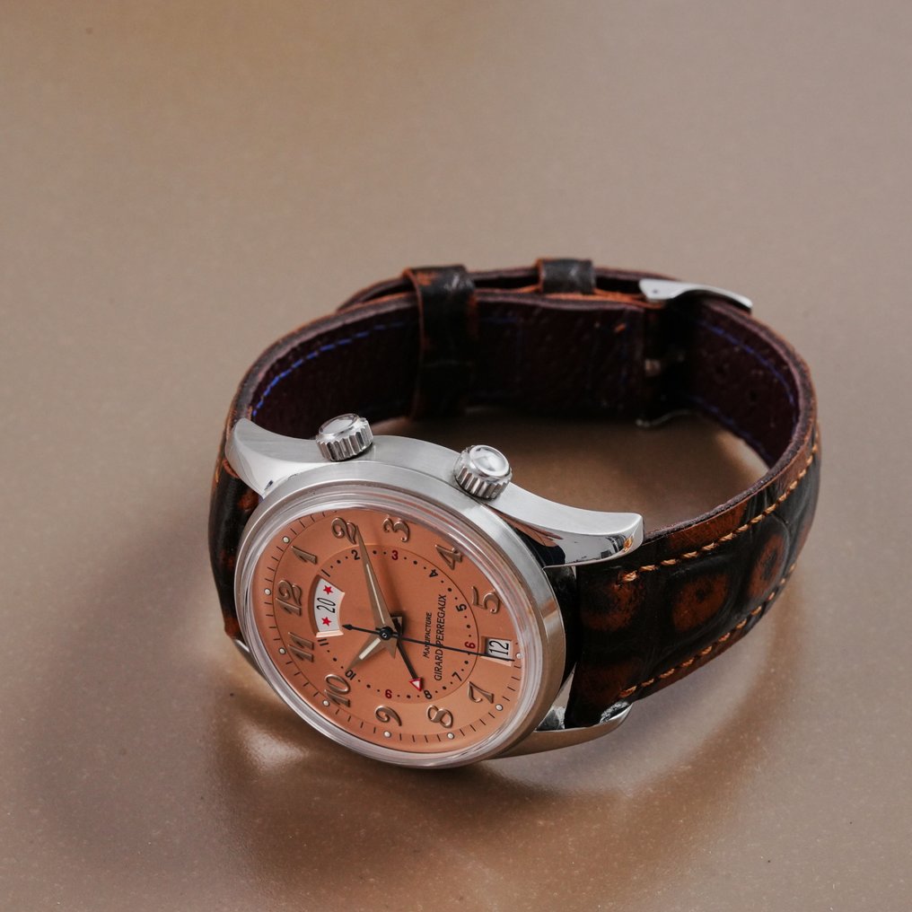 Girard-Perregaux - Traveller II Time Zone Alarm GMT Salmon Dial - 4940 - 男士 - 2000-2010  #4.3