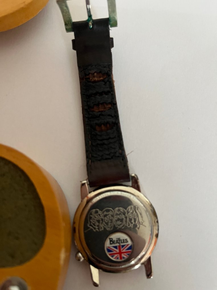 Beatles - Set of four Beatles watches in guitar-shaped wooden cases. #2.1