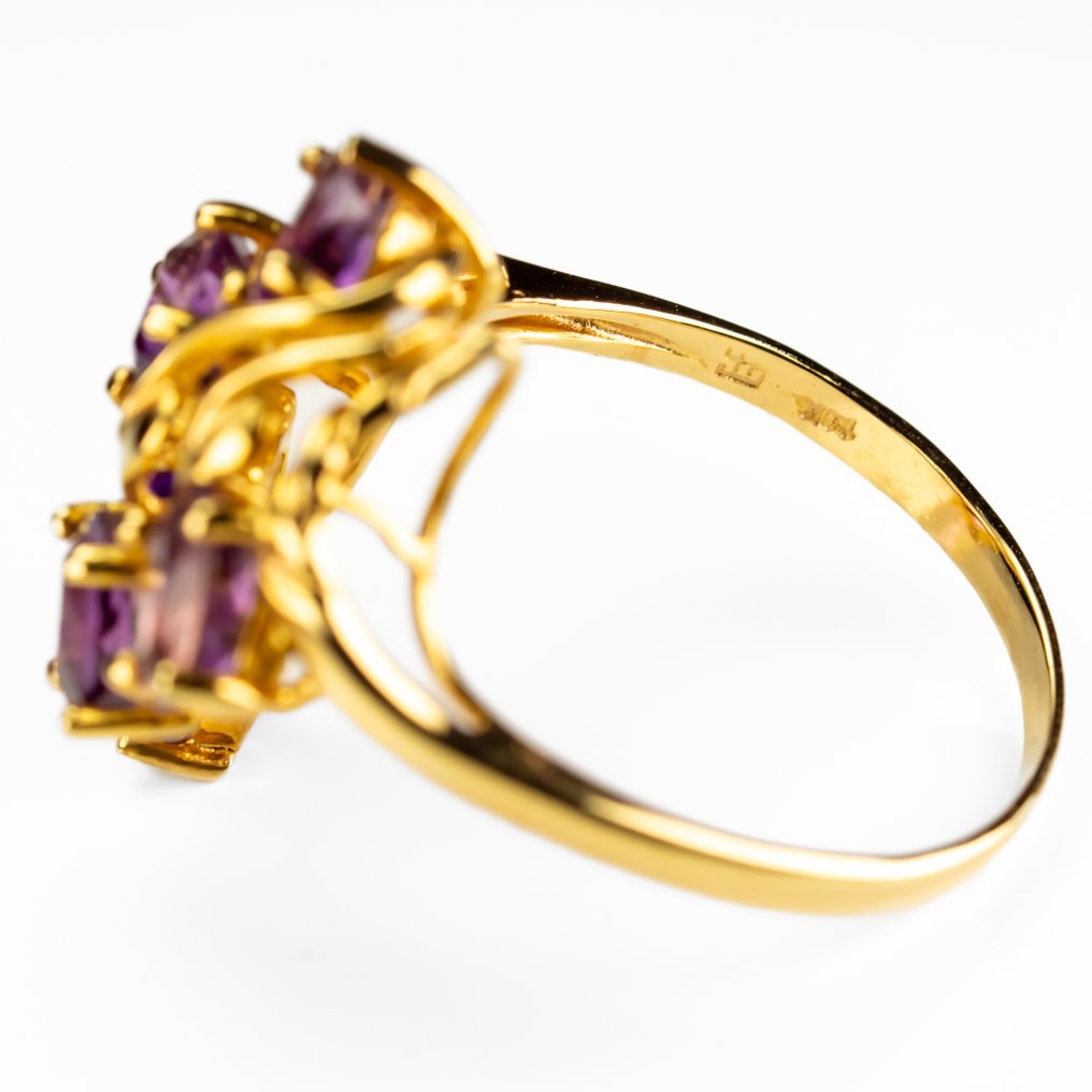 Ring - 14 karat Gulguld - 3.00ct. tw. Ametyst #4.3