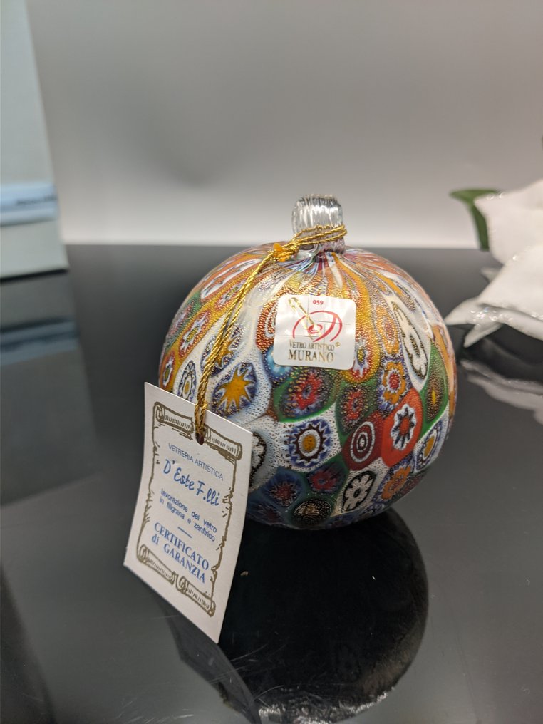 D'Este - Christmas tree ornament Vetreria F.lli D'este - Murrine Millefiori - Murano glass #1.0