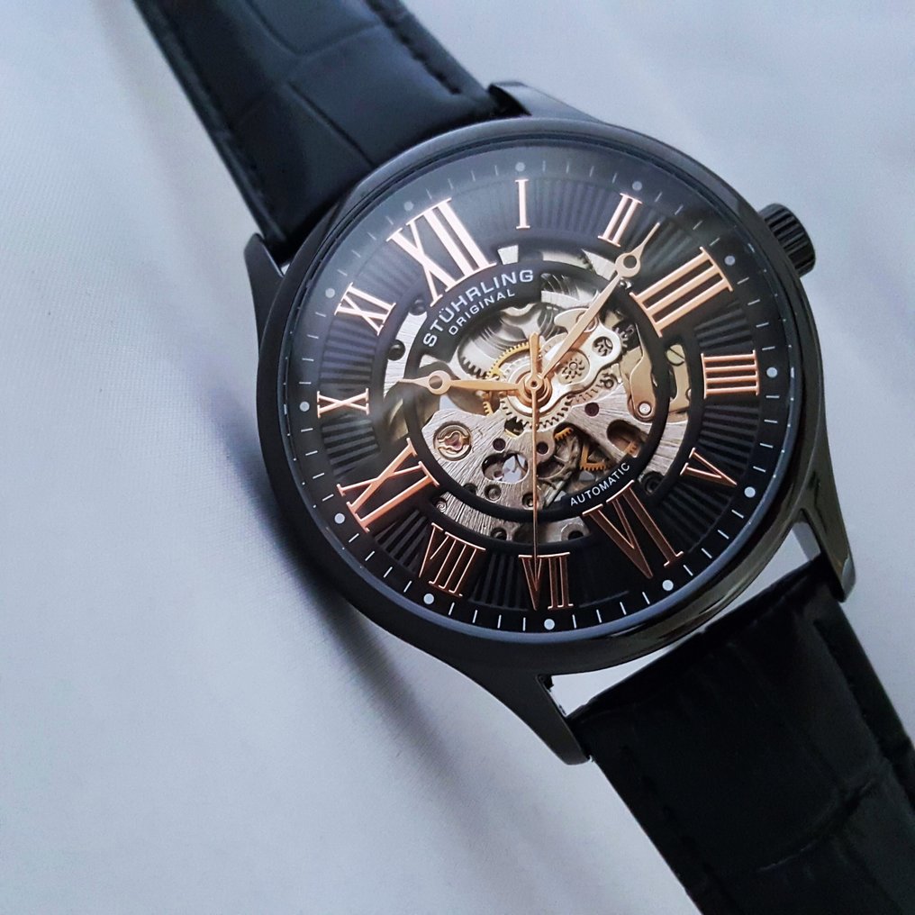Stührling Original - Automatic - Skeleton - Black Gold - New - 没有保留价 - 男士 - 2025 #1.0