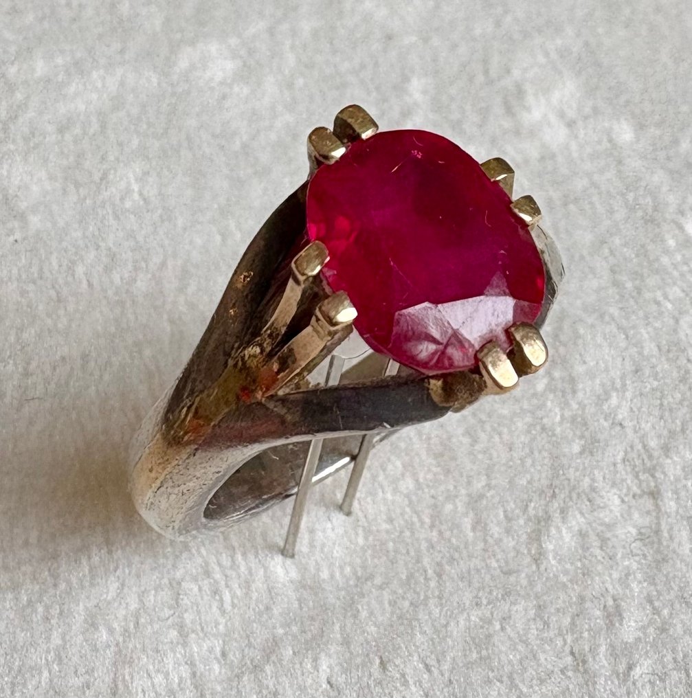 Ring - 19.2 kt. Yellow gold, Silver #4.3