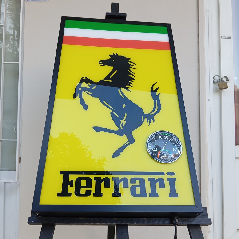 法拉利温度计标志 - Ferrari Thermometer Illuminated Sign- Solea Collection Limited (1/3) - 照明標誌 - 鋁, 普莱克西 #1.0