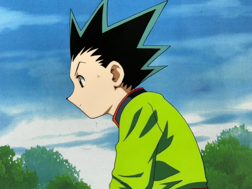 Nippon Animation - Gon Freecss 制作的动画原画，带有复制背景 - Hunter x Hunter (1999-2001) #3.2
