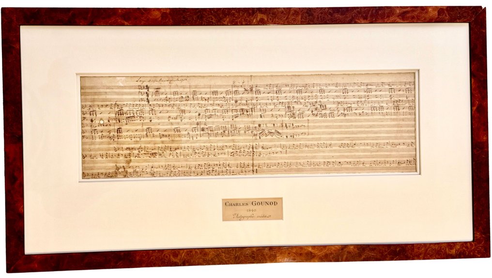 Charles Gounod - Manuscrit musical autographe signé « Ch. Gounod » : La Fête de tous les Saints - 1840 #1.0