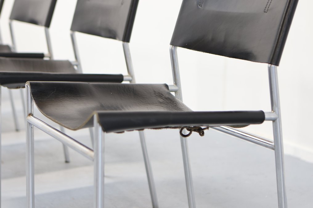 't Spectrum - Martin Visser - Καρέκλα τραπεζαρίας (5) - SE06 - Δέρμα, Χάλυβας #3.2