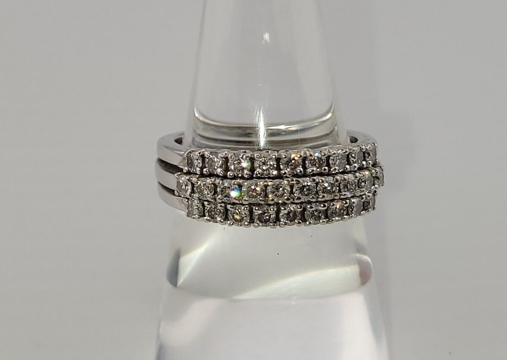 Örökkévalóság gyűrű - 18 kt. Fehér arany -  1.20ct. tw. Gyémánt (Természetes)  - PREZIOSO gyűrű a Riviera-n #1.0