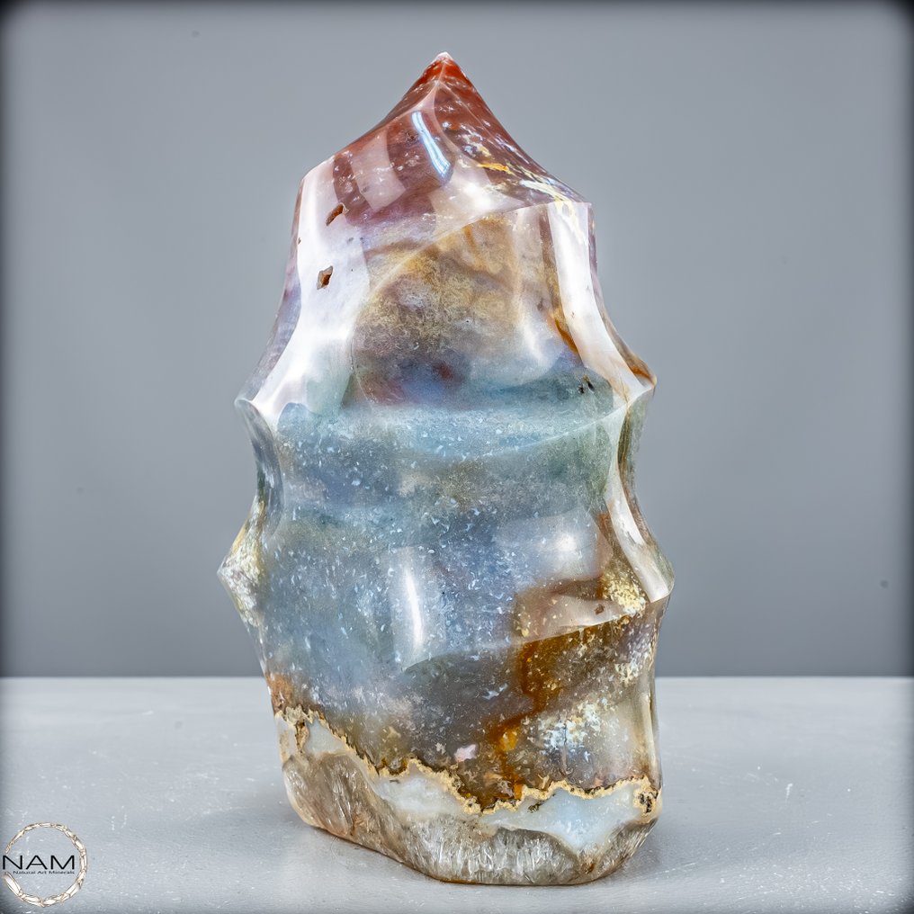 Førsteklasses naturlig meget kunstnerisk Ocean Jasper Flamme- 1777.11 g #1.0