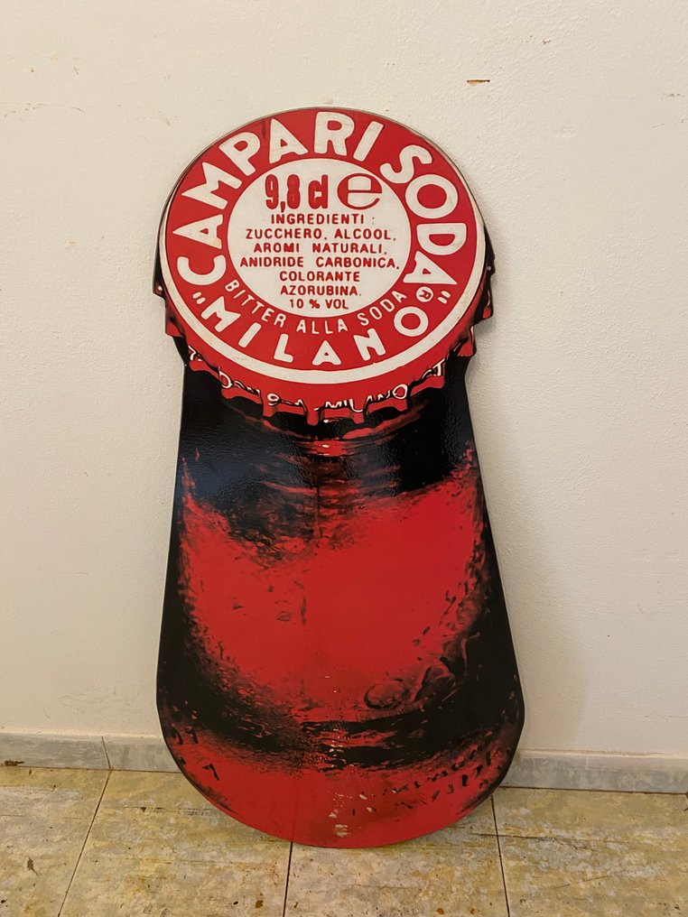 campari - Μπουκάλι Campari από σίδερο. - campari spa - Πλάκα - Σίδερο #1.0