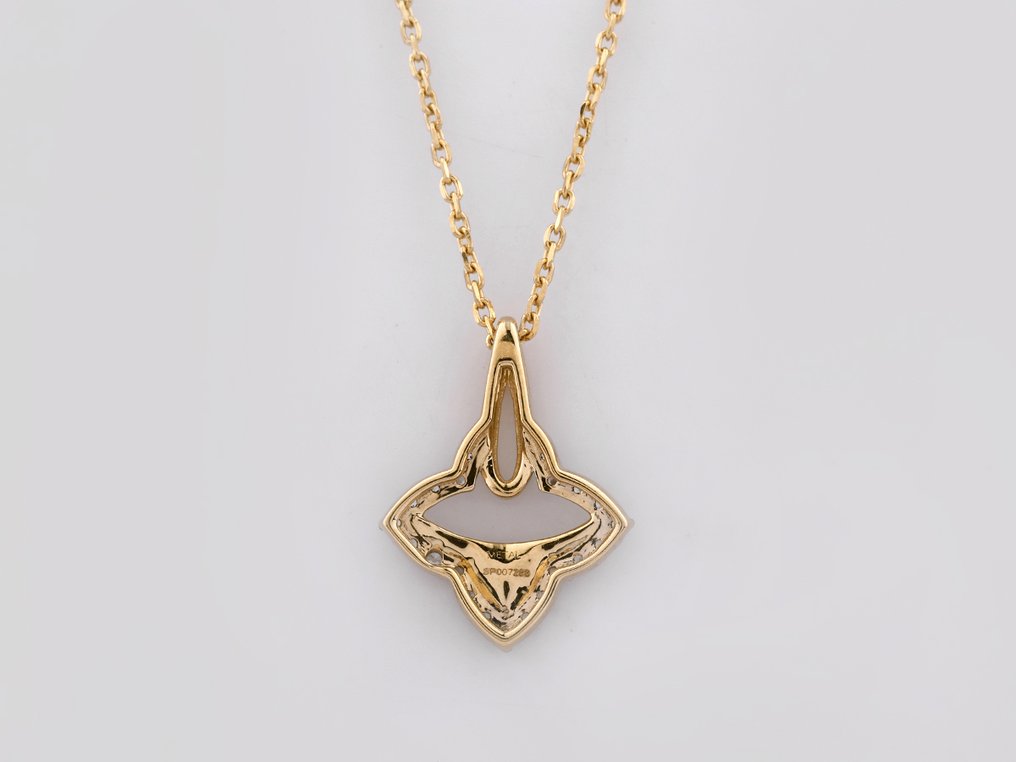 Κολιέ με μενταγιόν - 14 καράτια Κίτρινο χρυσό - 0.12ct. tw. Διαμάντι (Φυσικό) #3.2