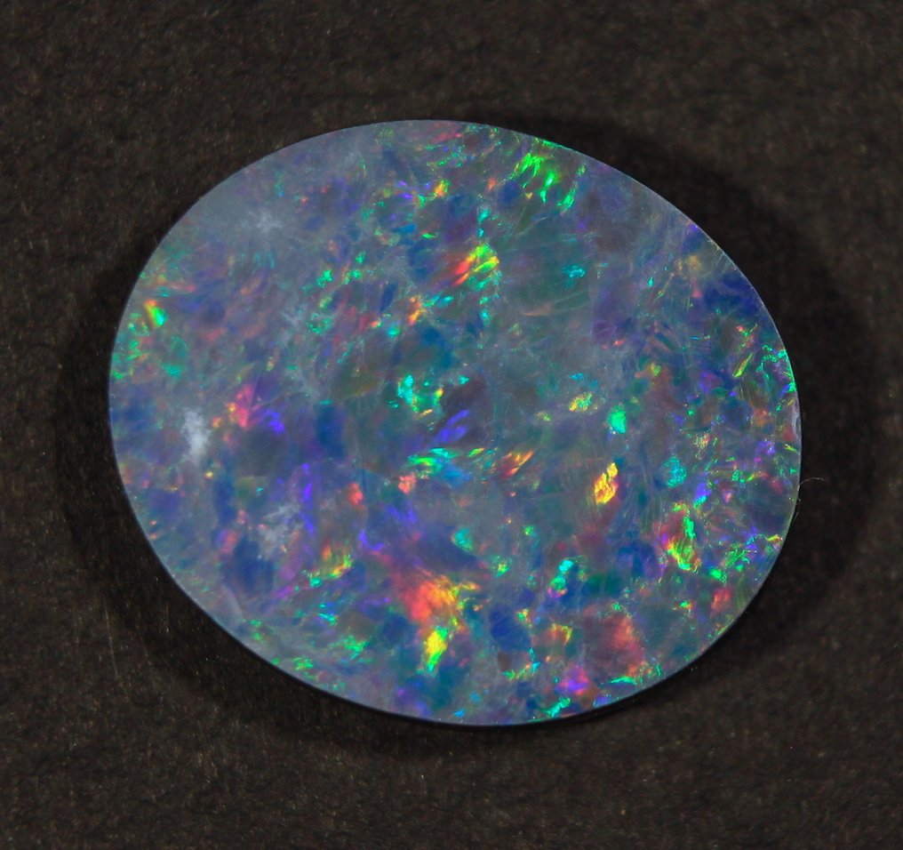 Free Shipping Ct. 3.40 Australian Doublet Opal Stone - Height: 14 mm - Width: 12 mm- 0.68 g #4.3