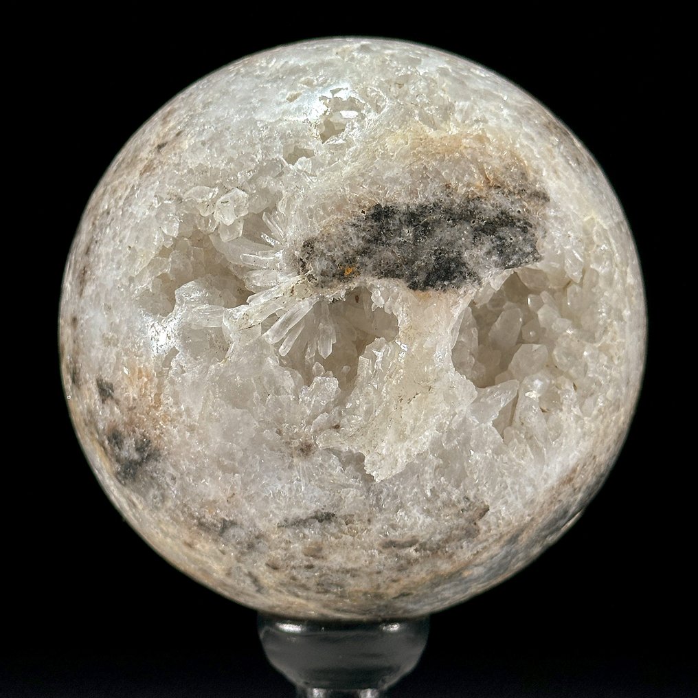 无底价 - 精美水晶石英一对 放置在定制底座上的球体- 2500 g - (2) #3.2