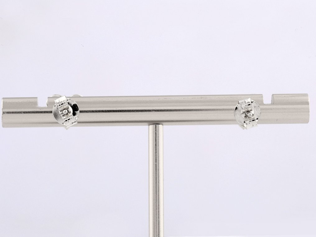 耳環 - 14 克拉 白金 - 0.09ct. tw. 鉆石 (天然) #3.2