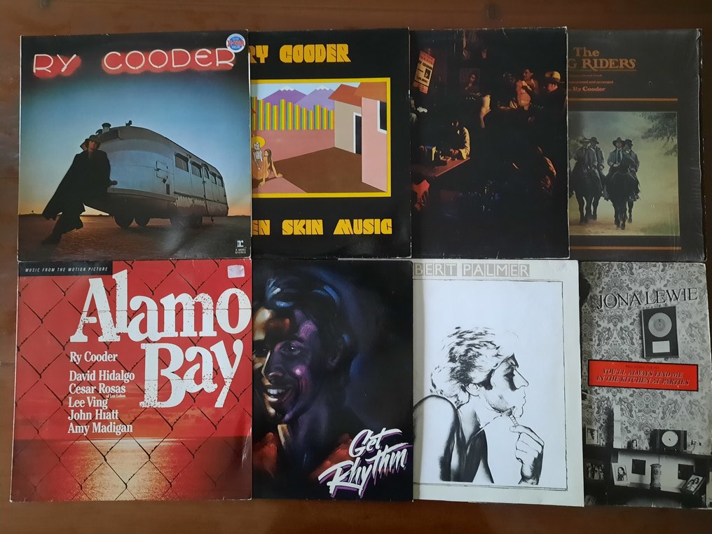 Ry Cooder, Robert Palmer & Related, Jona Lewie - 8 x album - Useita teoksia - Yksittäinen vinyylilevy - 1st Pressing - 1970 #1.0