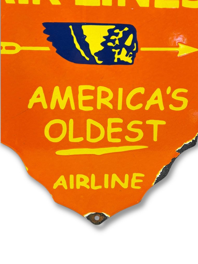 Enamel plate - XL - Western Airlines - Enamel #4.3