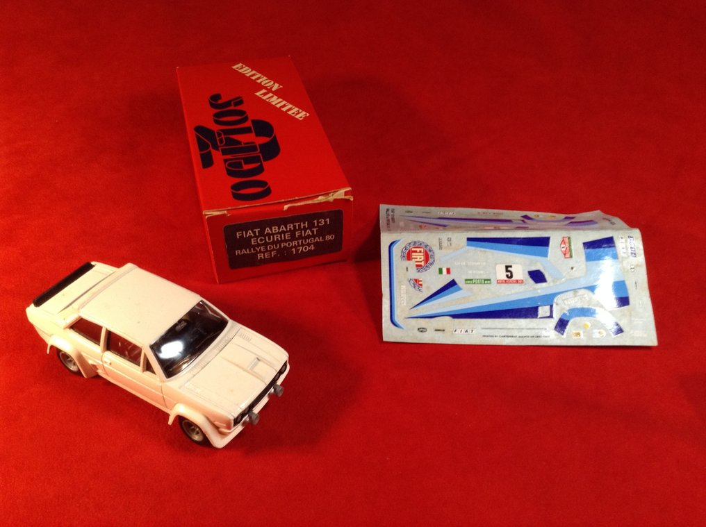 Solido, IXO 1:43 - Modell racerbil - Solido 2 #1704 Fiat 131 Abarth Gr4 Fiat Italia 1° Rally de Portugal Vinho do Porto 1980 #5 - Ixo #RAM371 Fiat Punto Abarth S2000 Mäkinen Racing Rally della Marca 2009 #16 Kimi Raikkonen #3.2