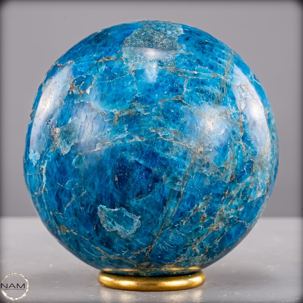 Natural Sparkling Blue Apatite Sphere- 1606.35 g #3.2
